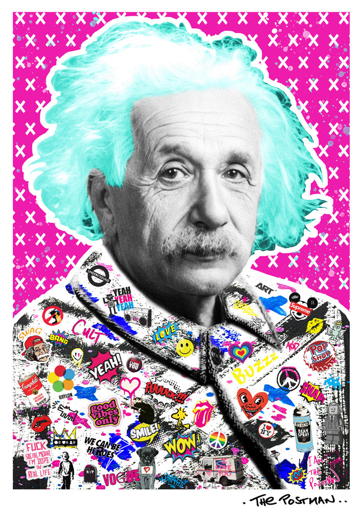 Albert Einstein Pop Art The Postman