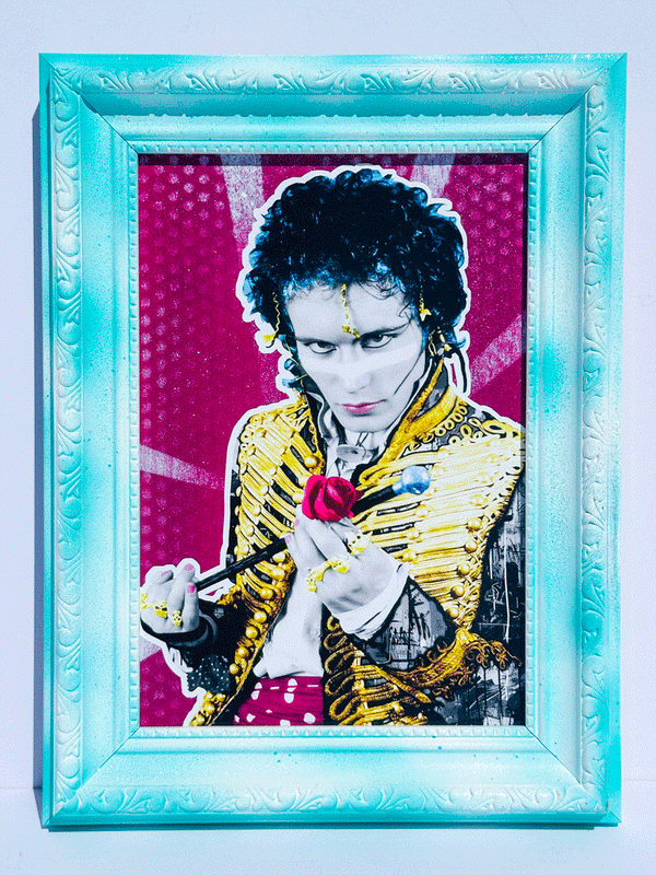 Adam Ant (XS Framed) 2025 - Original pop art inspired wood canvas