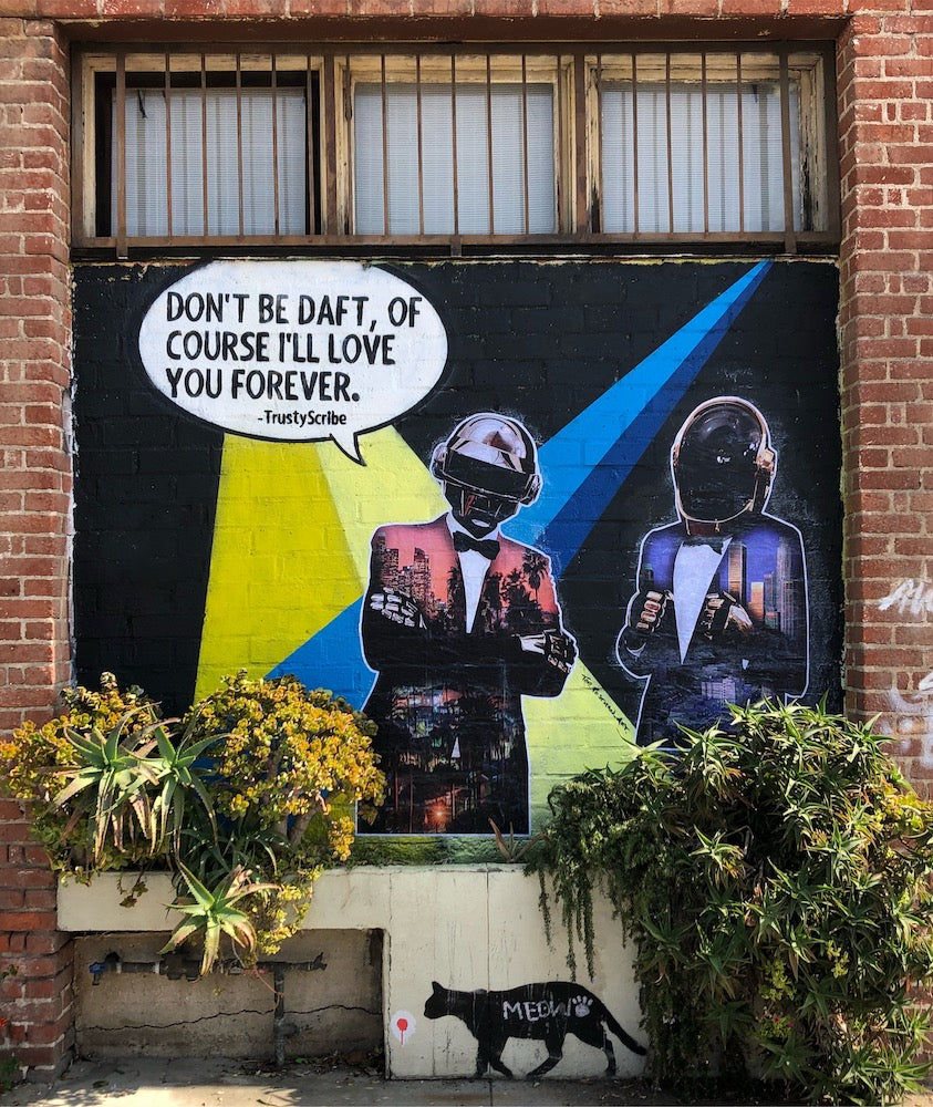 Daft Punk mural created at David LaChapelle's Los Angeles studio