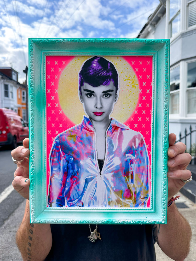 Audrey Hepburn Framed Art The Postman