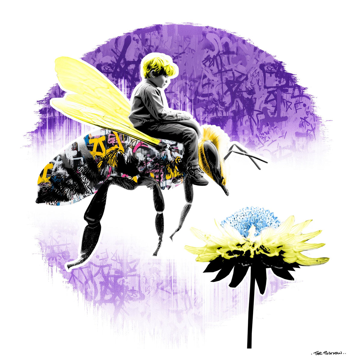 Bee Print by THE POSTMAN from the Nature of Healthcare series