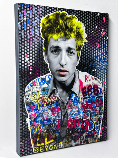 Bob Dylan (S) Small Original 2025 - Original pop art inspired wood