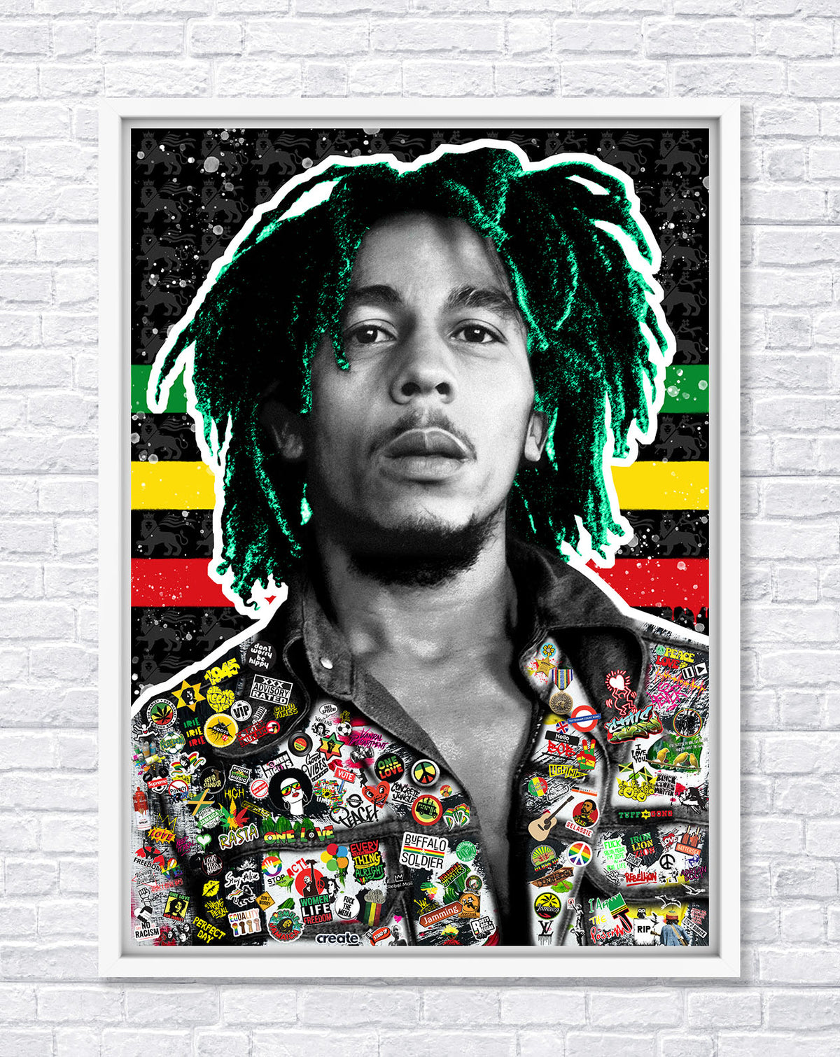 Bob Marley Framed Artwork by The Postman