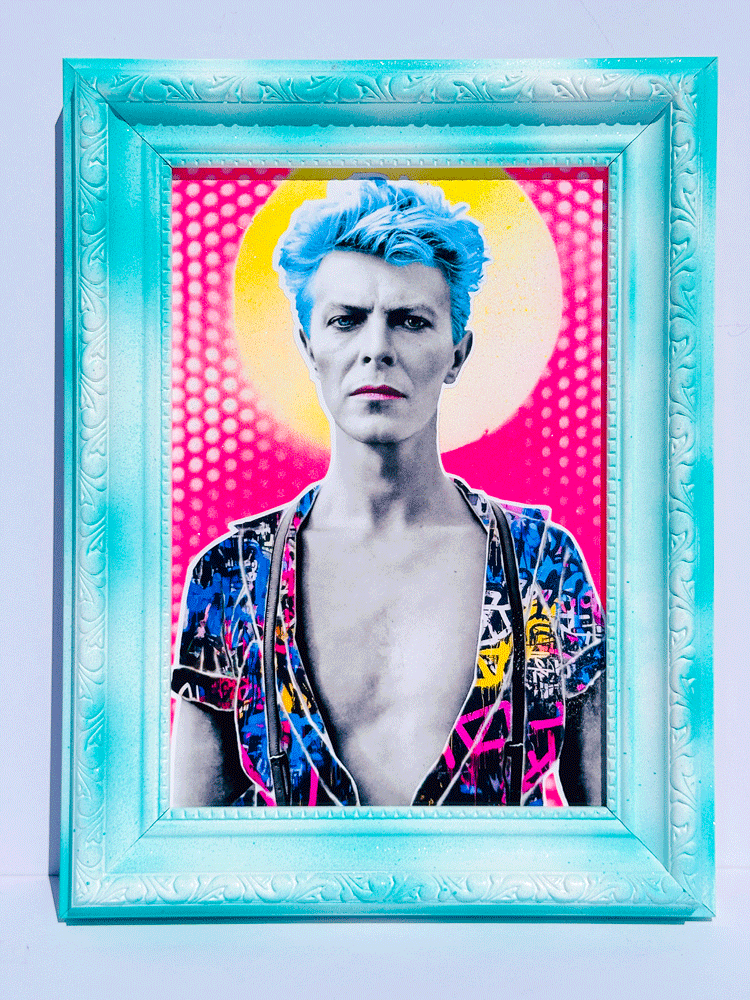 Bowie Framed Pop Art by The Postman Art