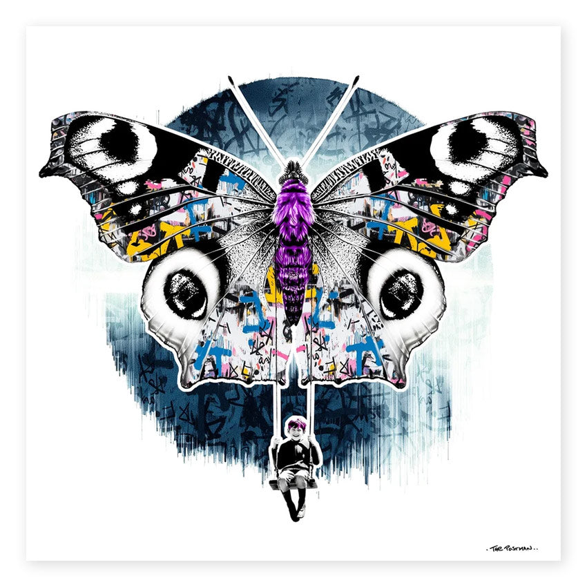 BUTTERFLY Print by The Postman Art