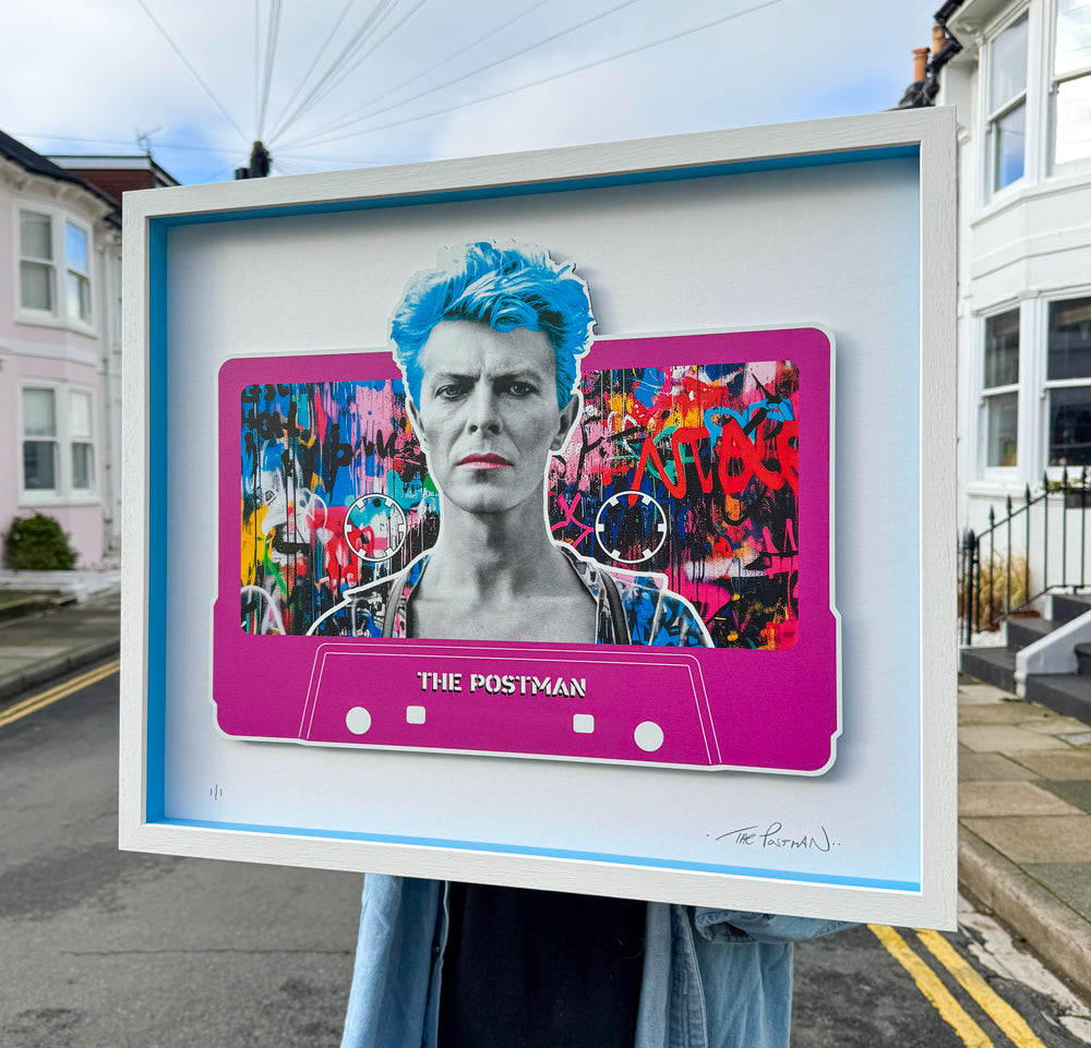 Bowie Cassette Framed by The Postman