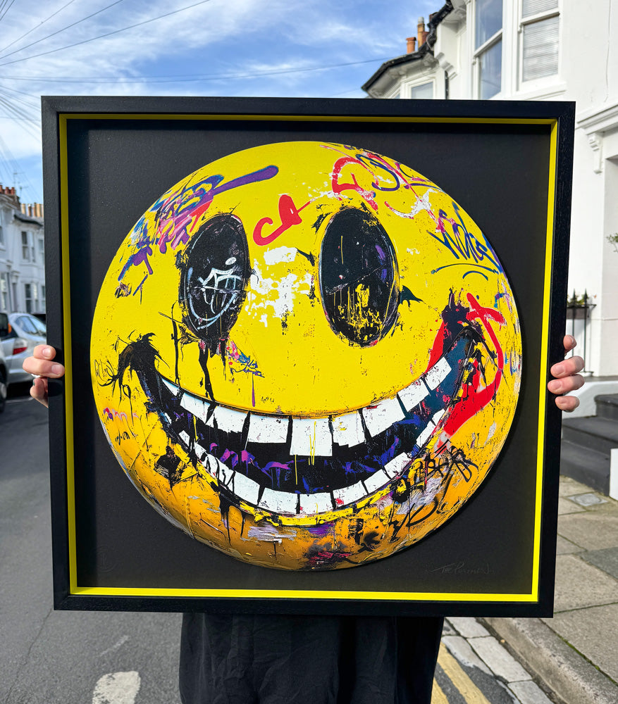 Round Framed Acid Smiley The Postman