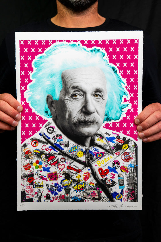 Albert Einstein Print by THE POSTMAN