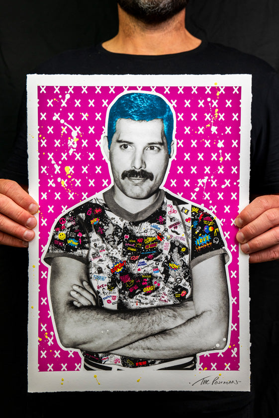 Freddie Mercury (Queen) Artwork by THE POSTMAN