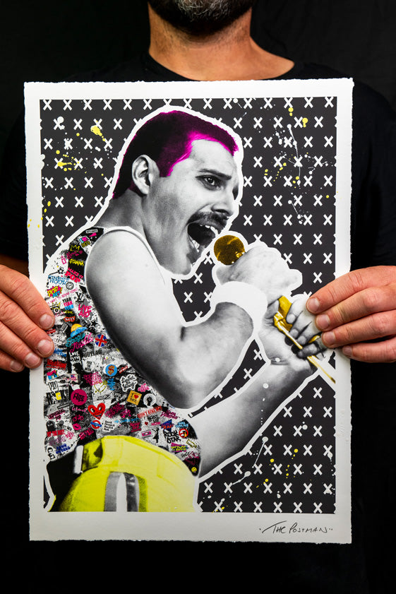 Freddie Mercury Mic (AP Print)