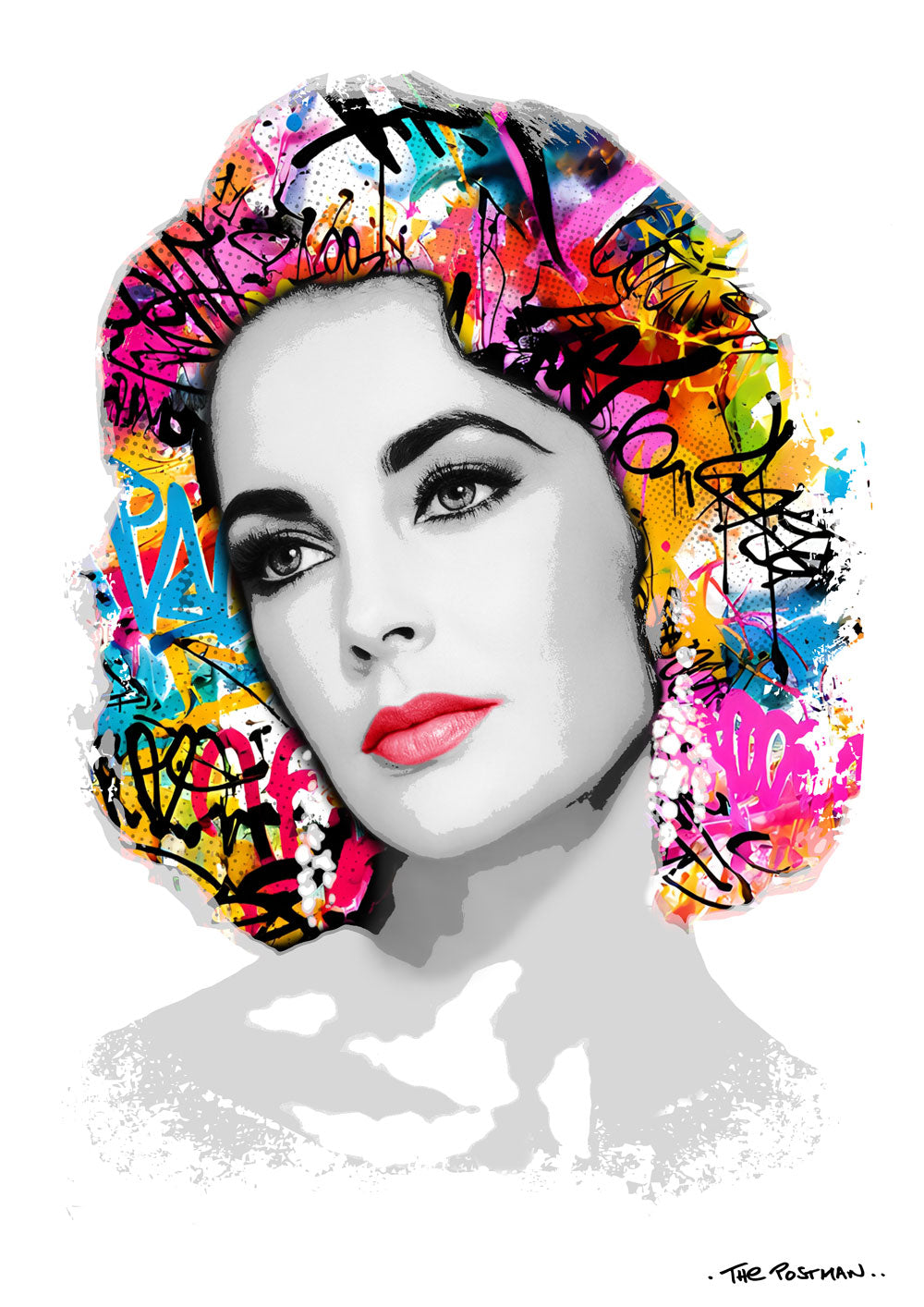 Liz portrait print by THE POSTMAN, limited edition giclée artwork