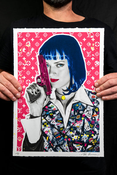 Pulp Fiction Mia Wallace Art Print, Limited Edition, Signed by Artist -   Sweden