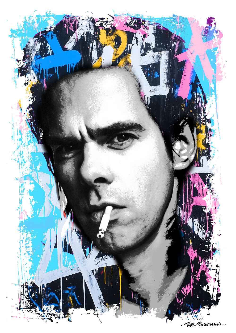 Nick portrait print by THE POSTMAN, limited edition giclée artwork