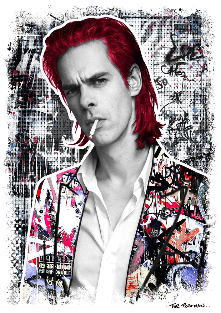 Nick Cave Show Print by The Postman Art