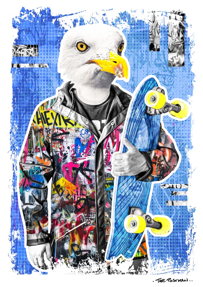 Seagull Show Print by The Postman Art