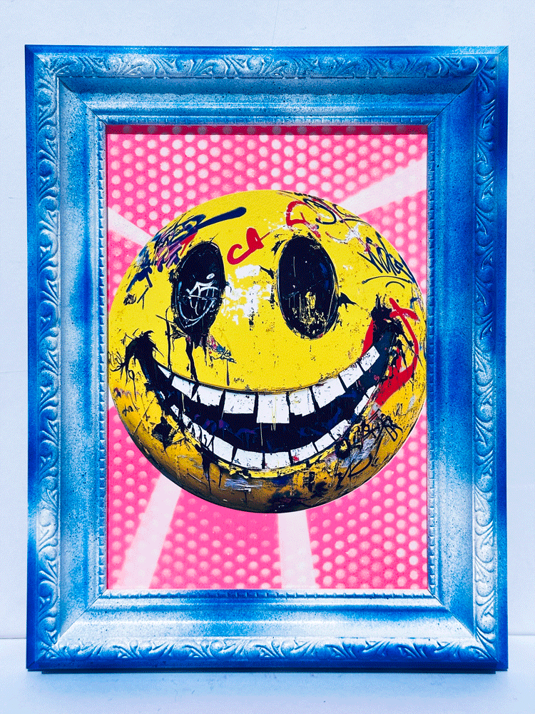 Acid Smiley Framed Art The Postman
