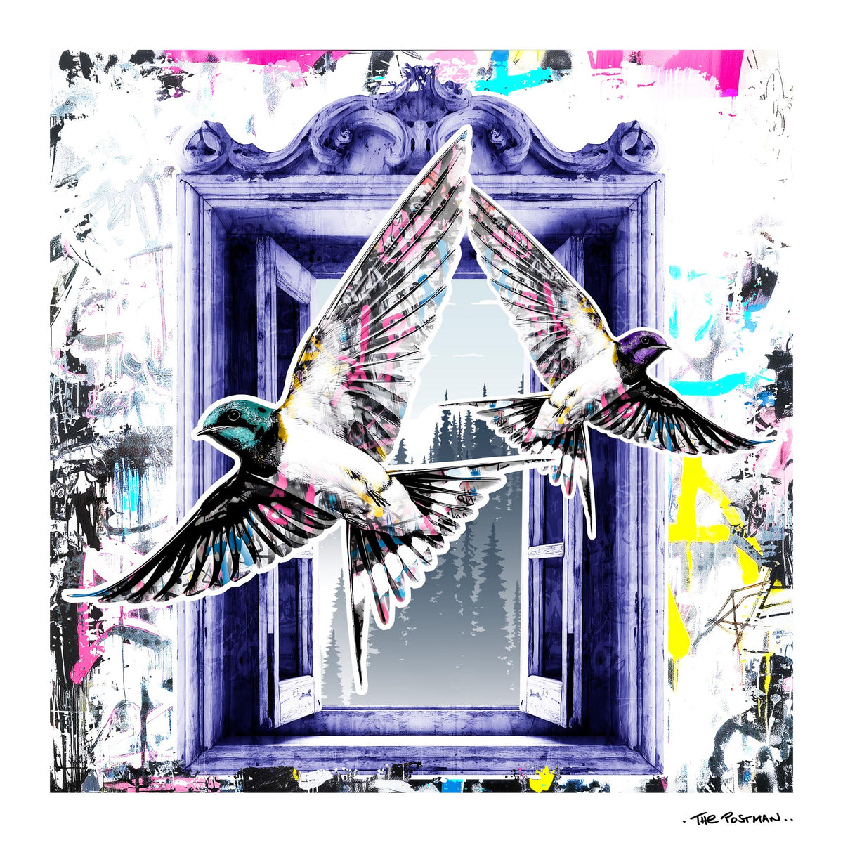 Swallows Print by THE POSTMAN from the Nature of Healthcare series