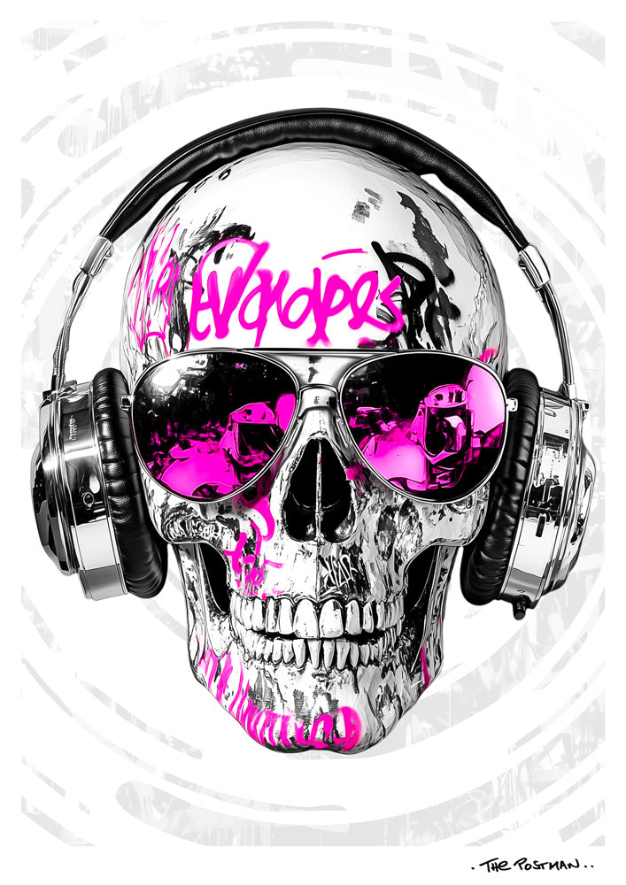 The Postman Art X-DJ Skull