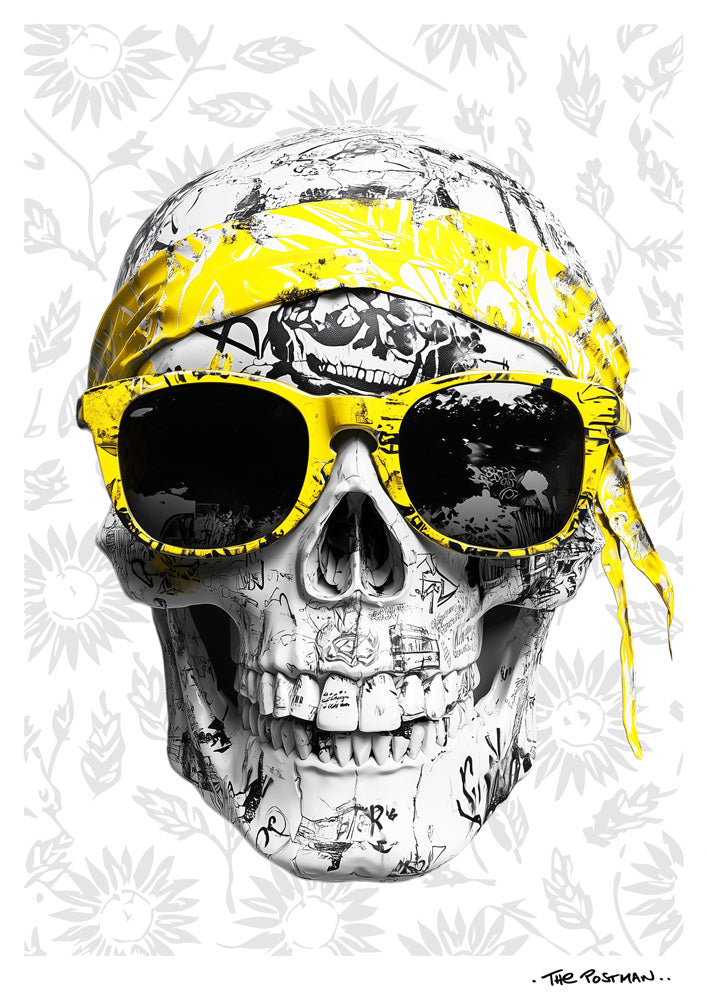 The Postman Art X-Hippy Skull