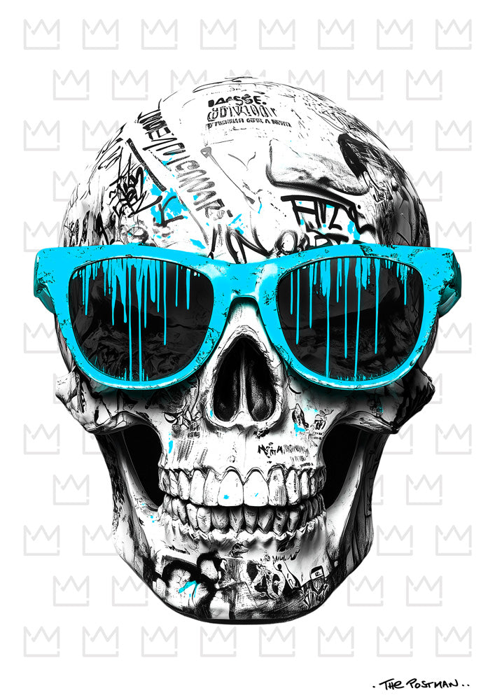 The Postman Art X-Hipster Skull