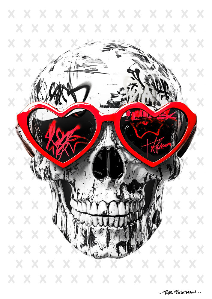 The Postman Art X-LOVER Skull