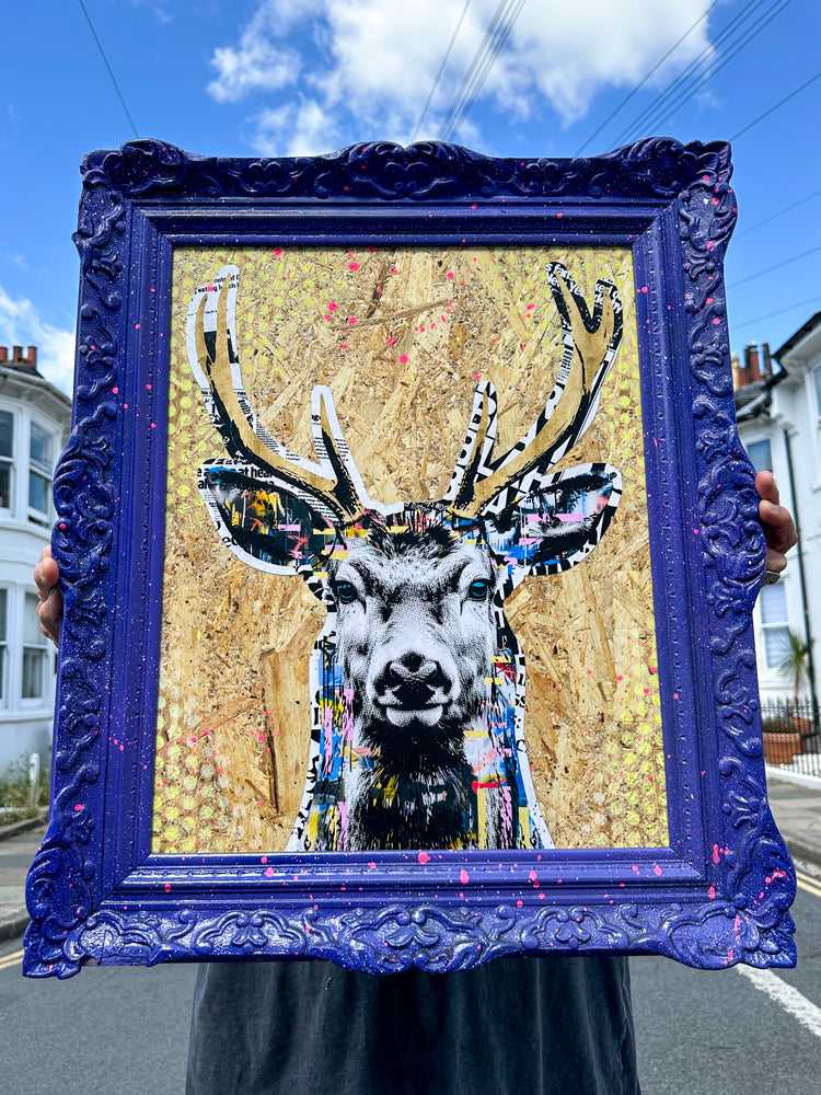 Deer Artwork Framed by The Postman