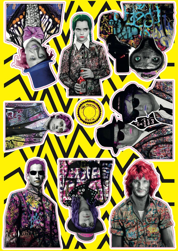 Movie Sticker Pack - 4 Sheets by The Postman Art | Modern artwork for ...